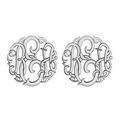 Alison & Ivy Classic Monogram Stud Earrings - 20 mm